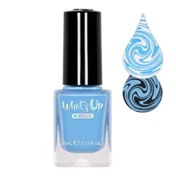 WSP041 Sky Glider, Pastel blå stamping neglelak, Whats Up Nails